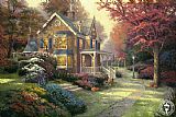 Thomas Kinkade Victorian Autumn painting
